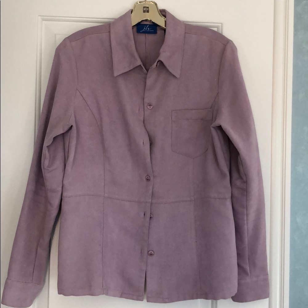 Faux suede shirt